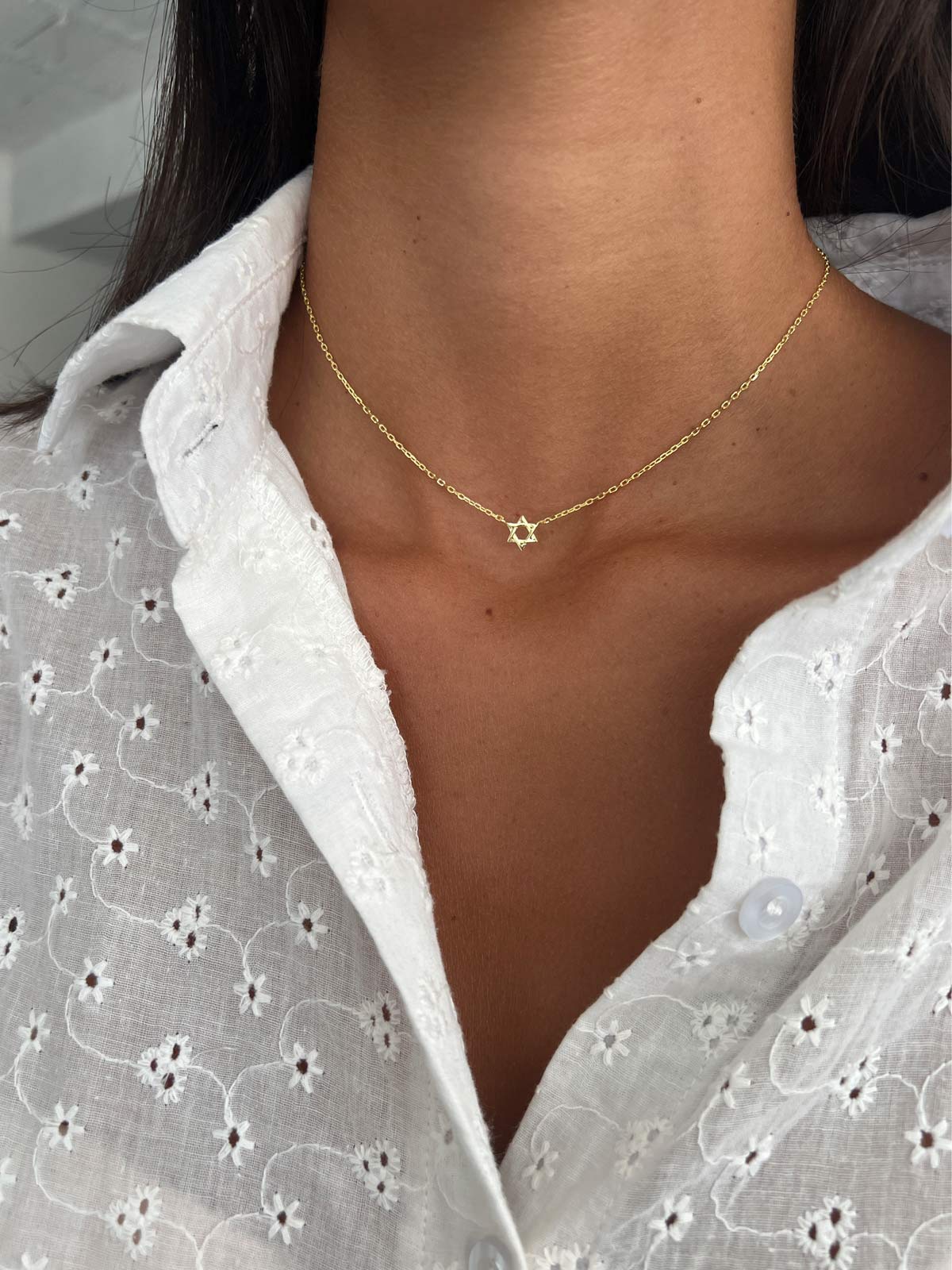 שרשרת מגן דוד חלק