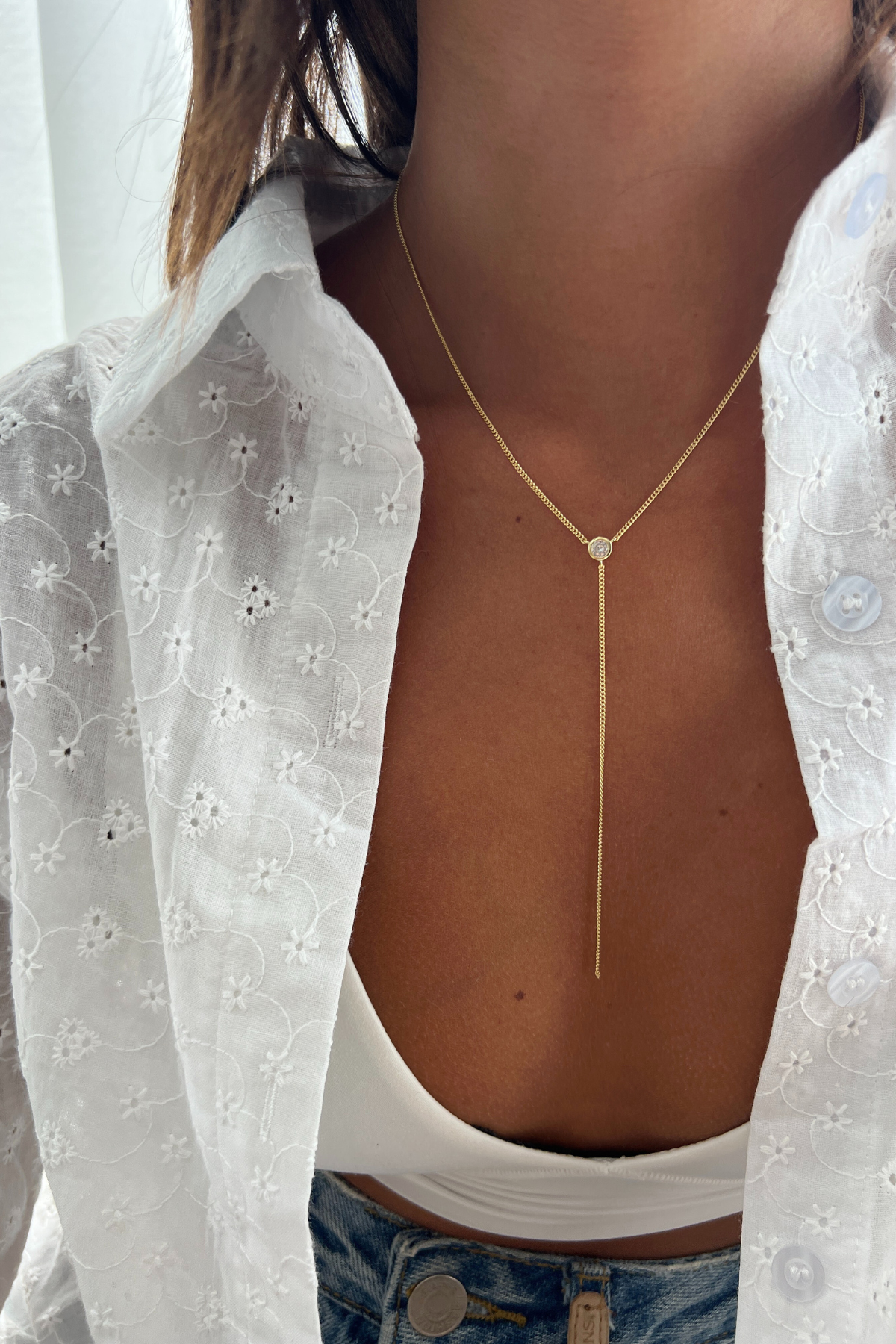 שרשרת עניבה חוליות וסוליטר