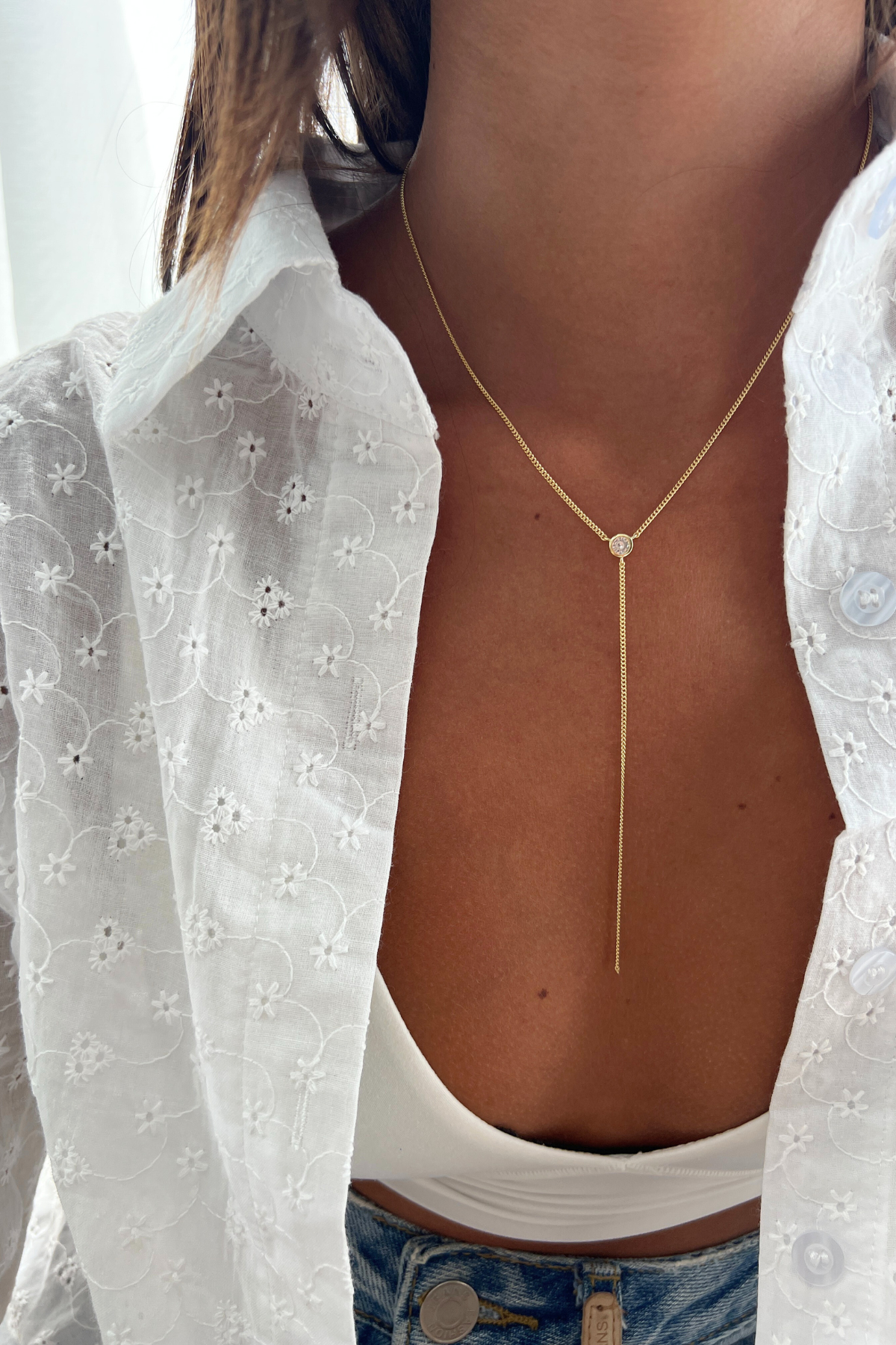 שרשרת עניבה חוליות וסוליטר