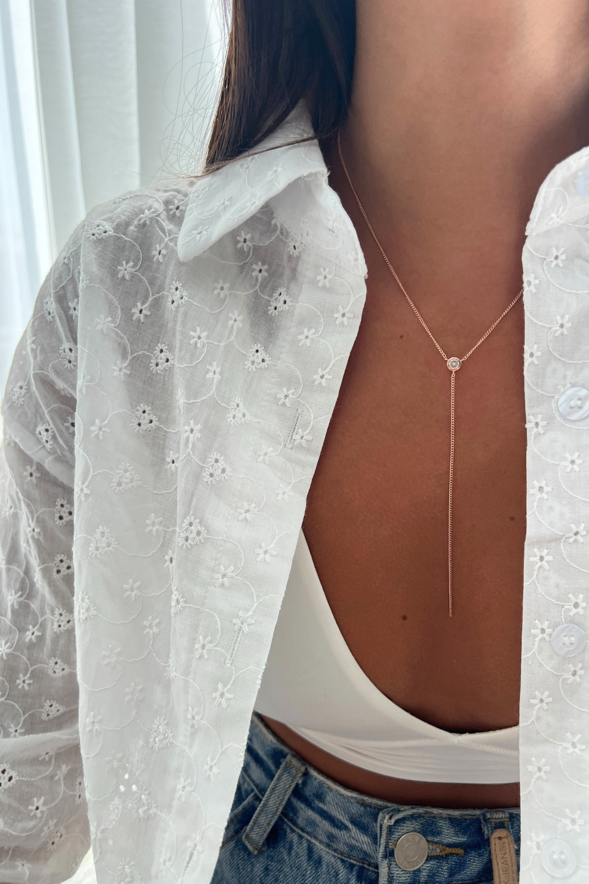 שרשרת עניבה חוליות וסוליטר