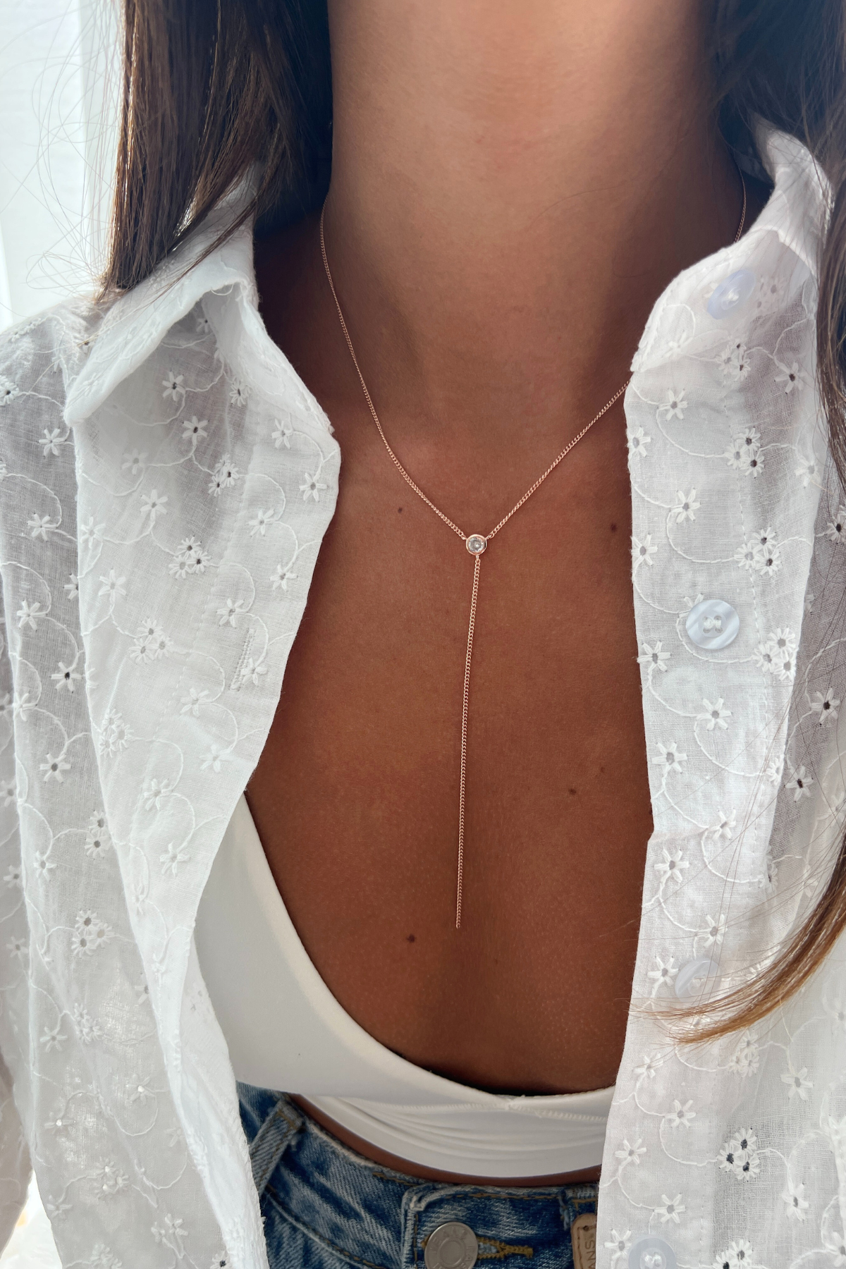 שרשרת עניבה חוליות וסוליטר