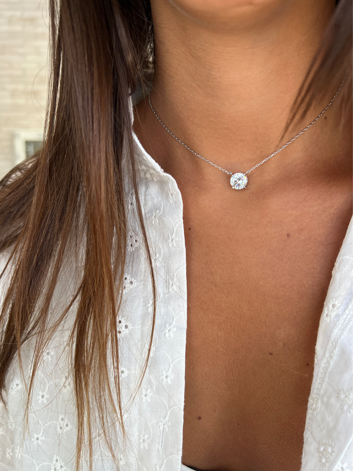 שרשרת צמודה סוליטר ענק 1