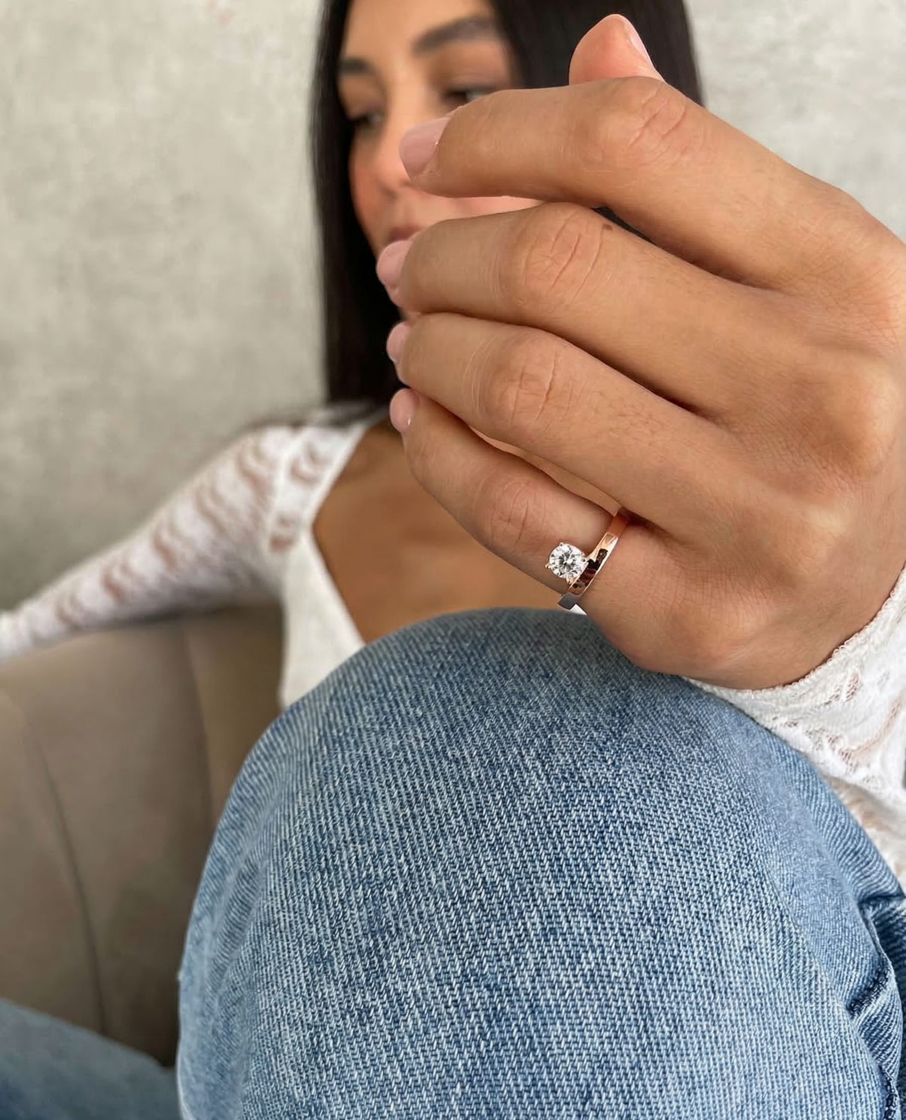 טבעת אמצע - טבעת זרת סוליטר