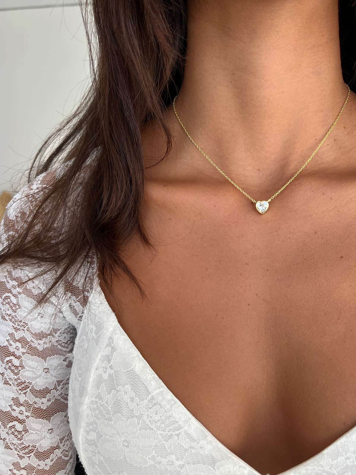 שרשרת צמודה סוליטר בזל לב