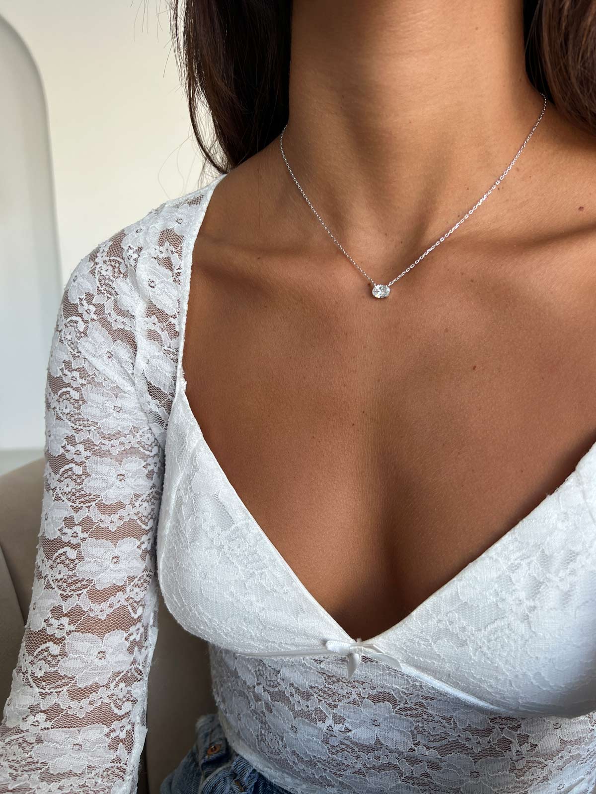 שרשרת צמודה אליפסה קטנה