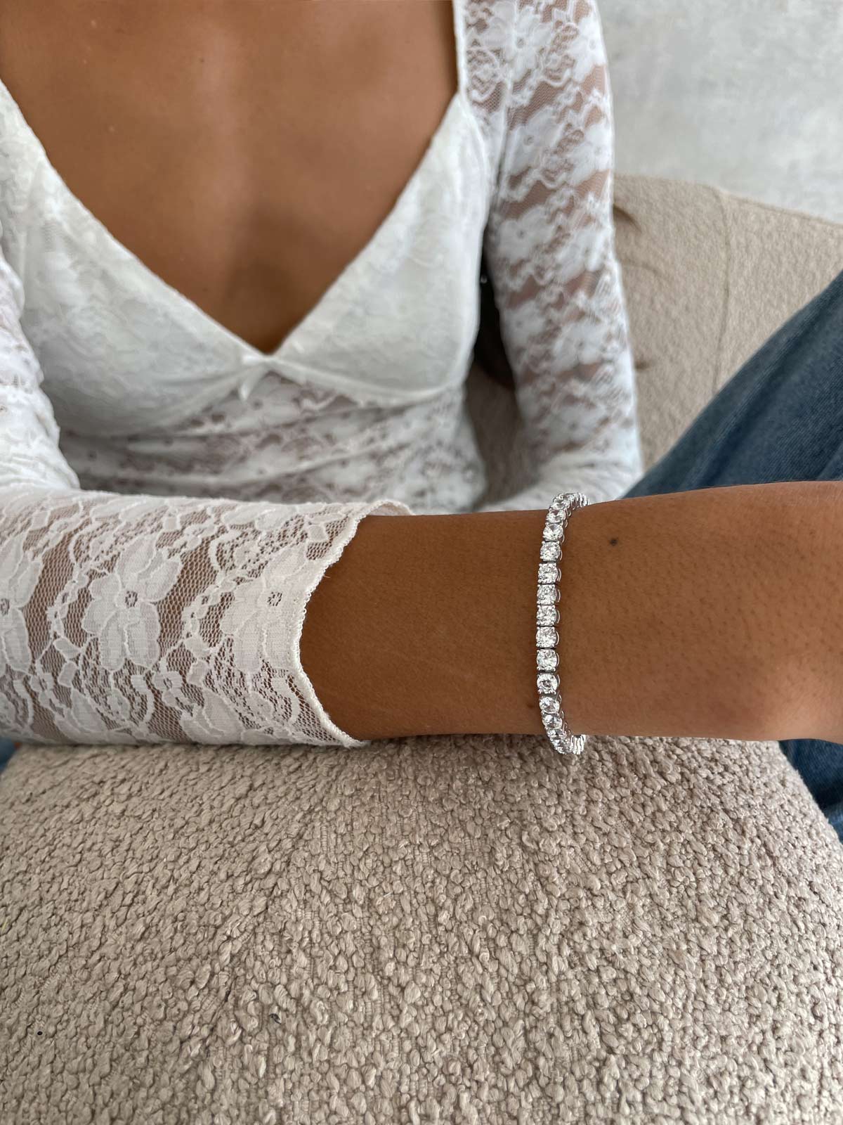 צמיד טניס קלאסי עבה