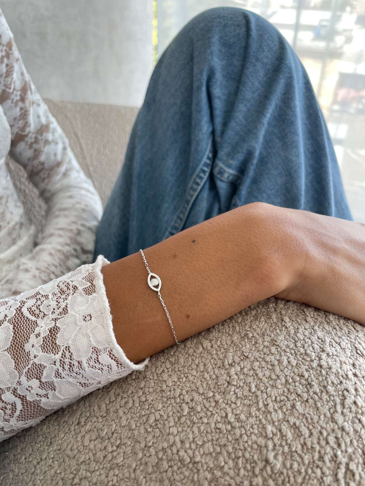 צמיד עדין עין חלקה