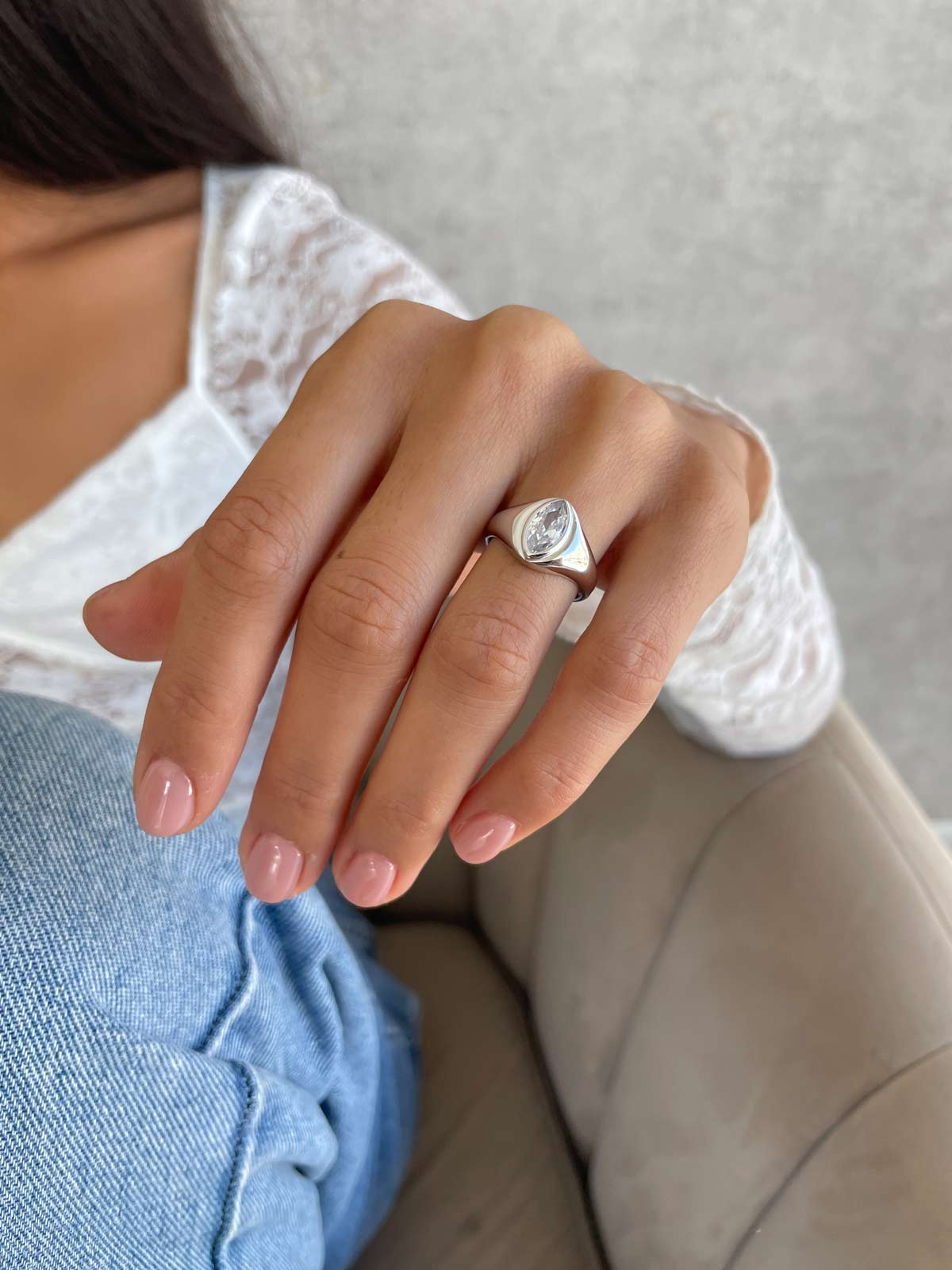 טבעת סוליטר מרקיזה