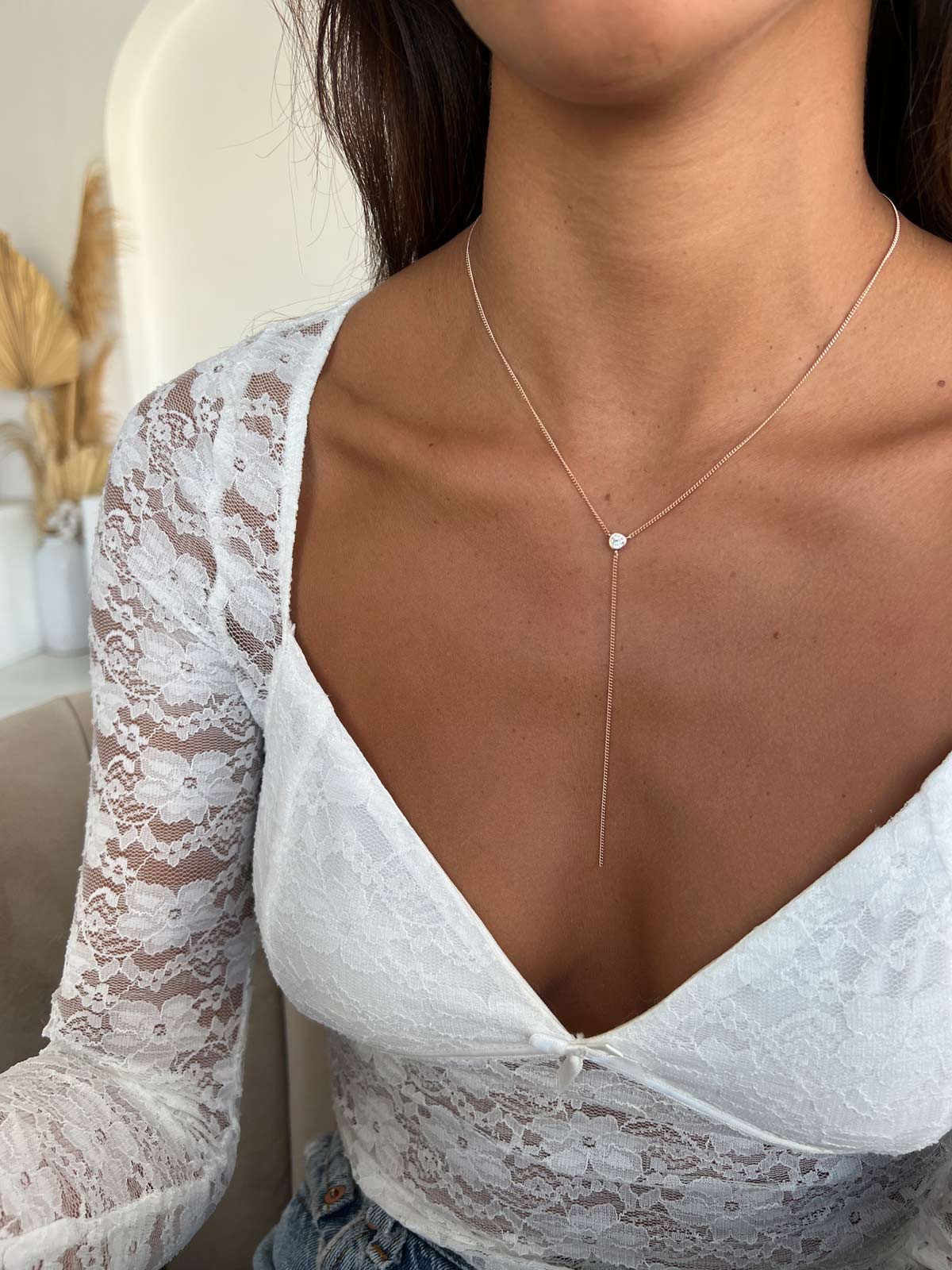 שרשרת עניבה חוליות וסוליטר