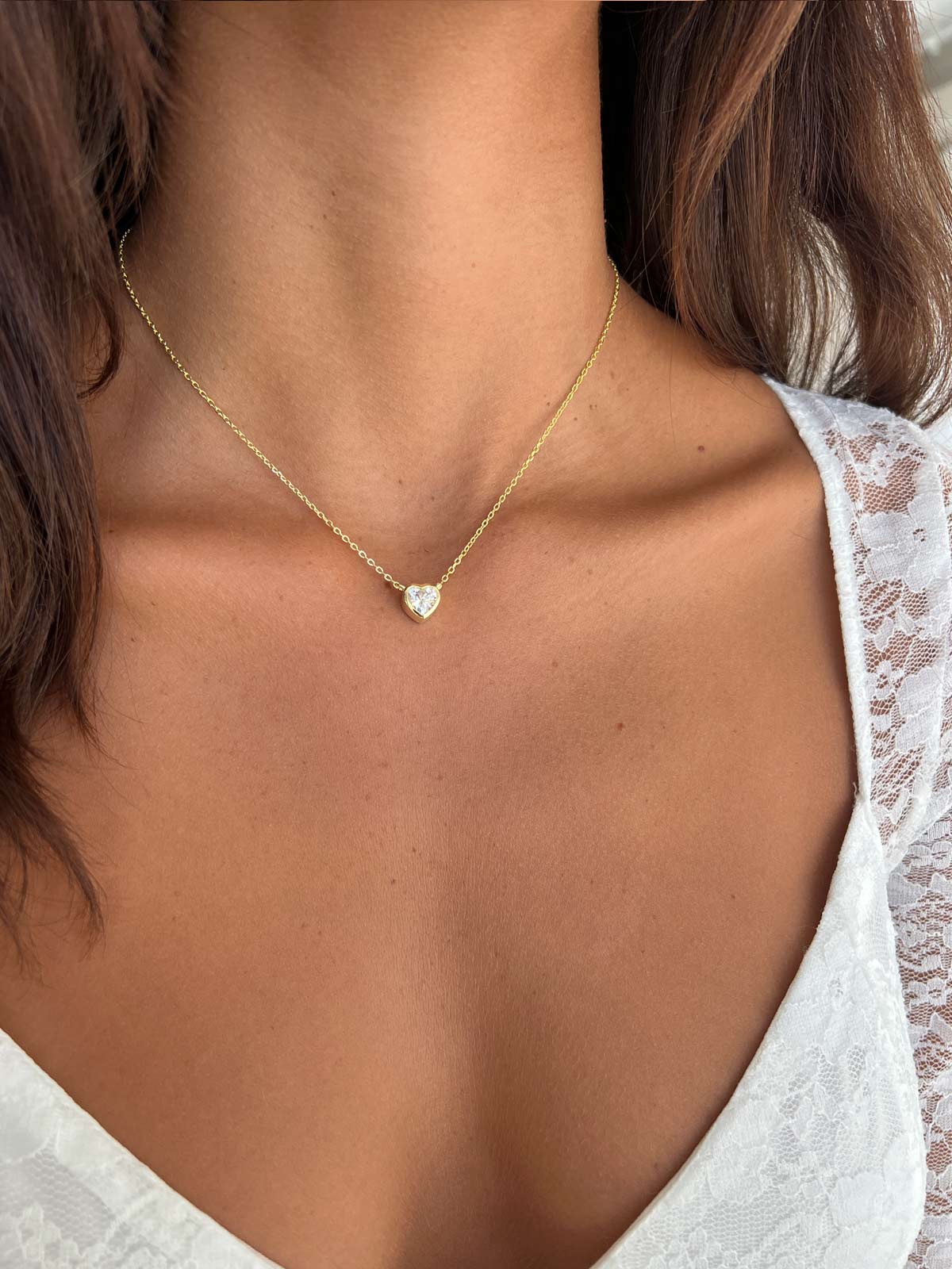 שרשרת צמודה סוליטר בזל לב