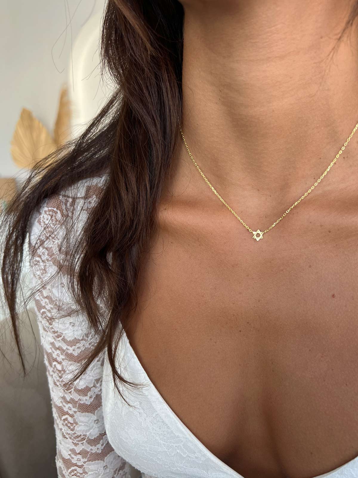 שרשרת מגן דוד חלק