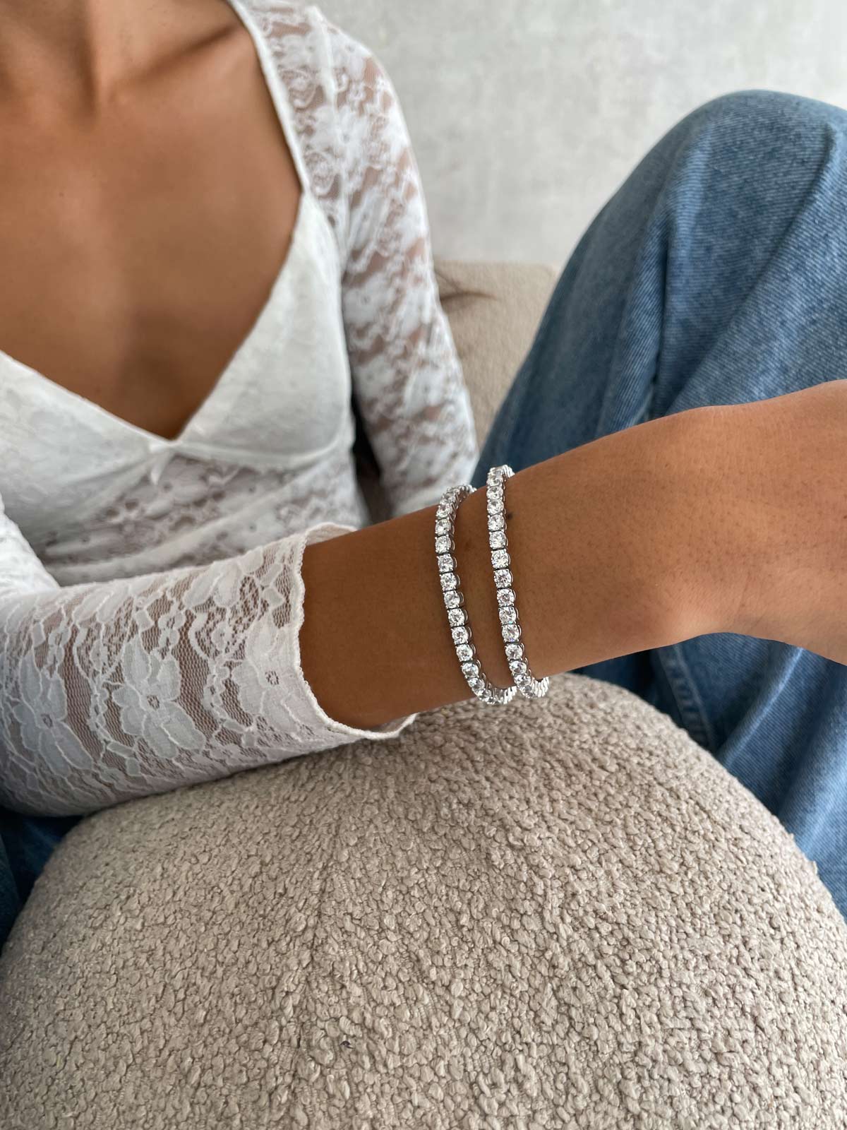 צמיד טניס קלאסי עבה