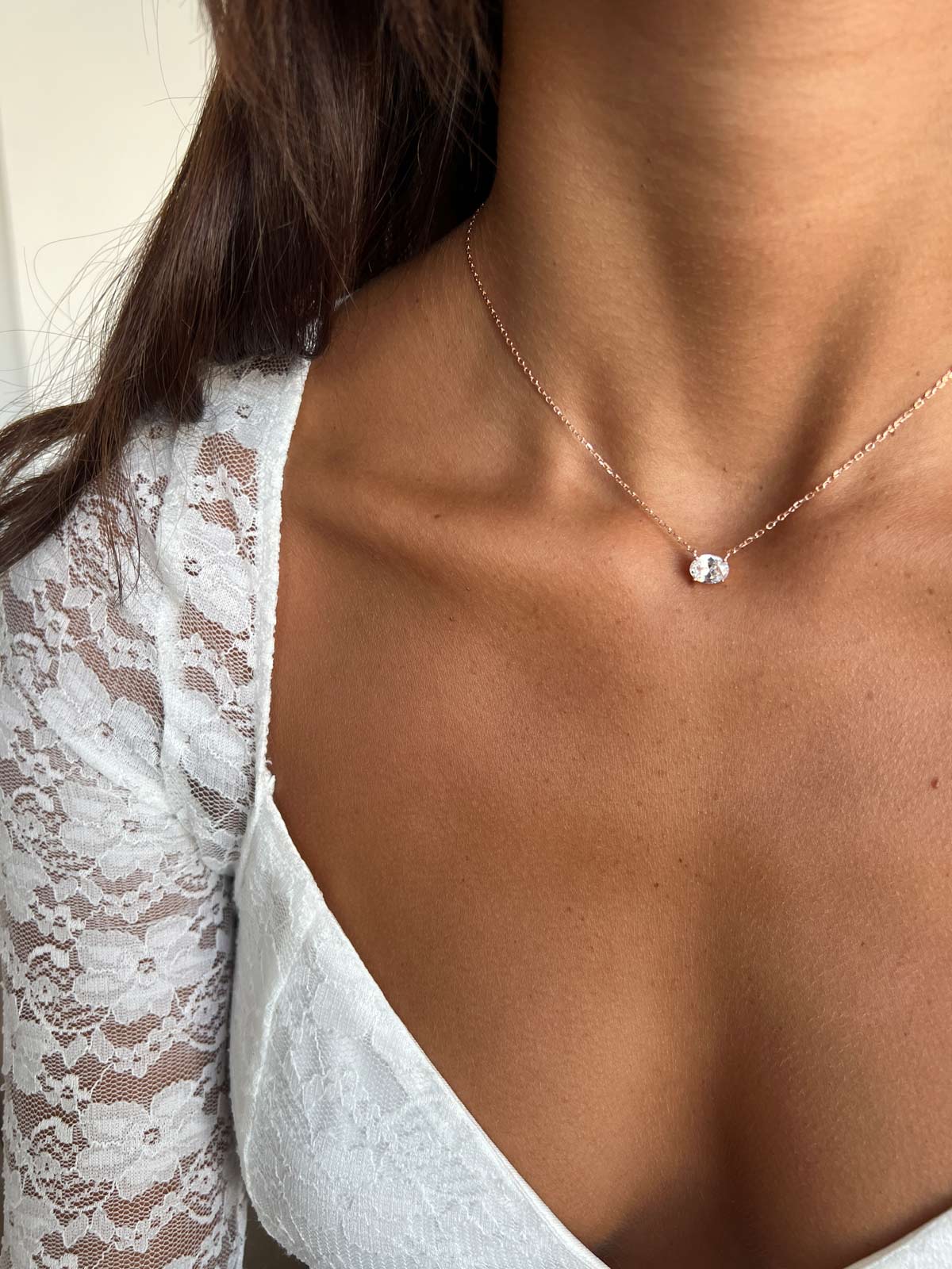 שרשרת צמודה אליפסה קטנה