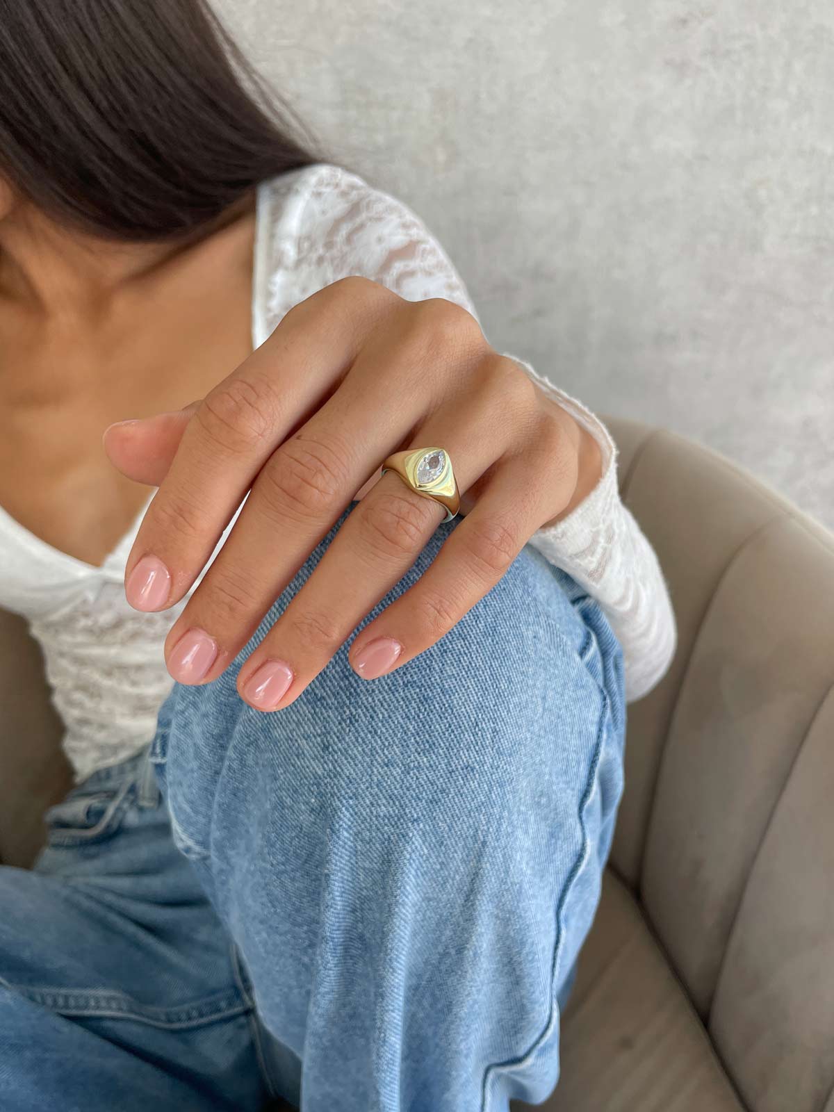 טבעת סוליטר מרקיזה